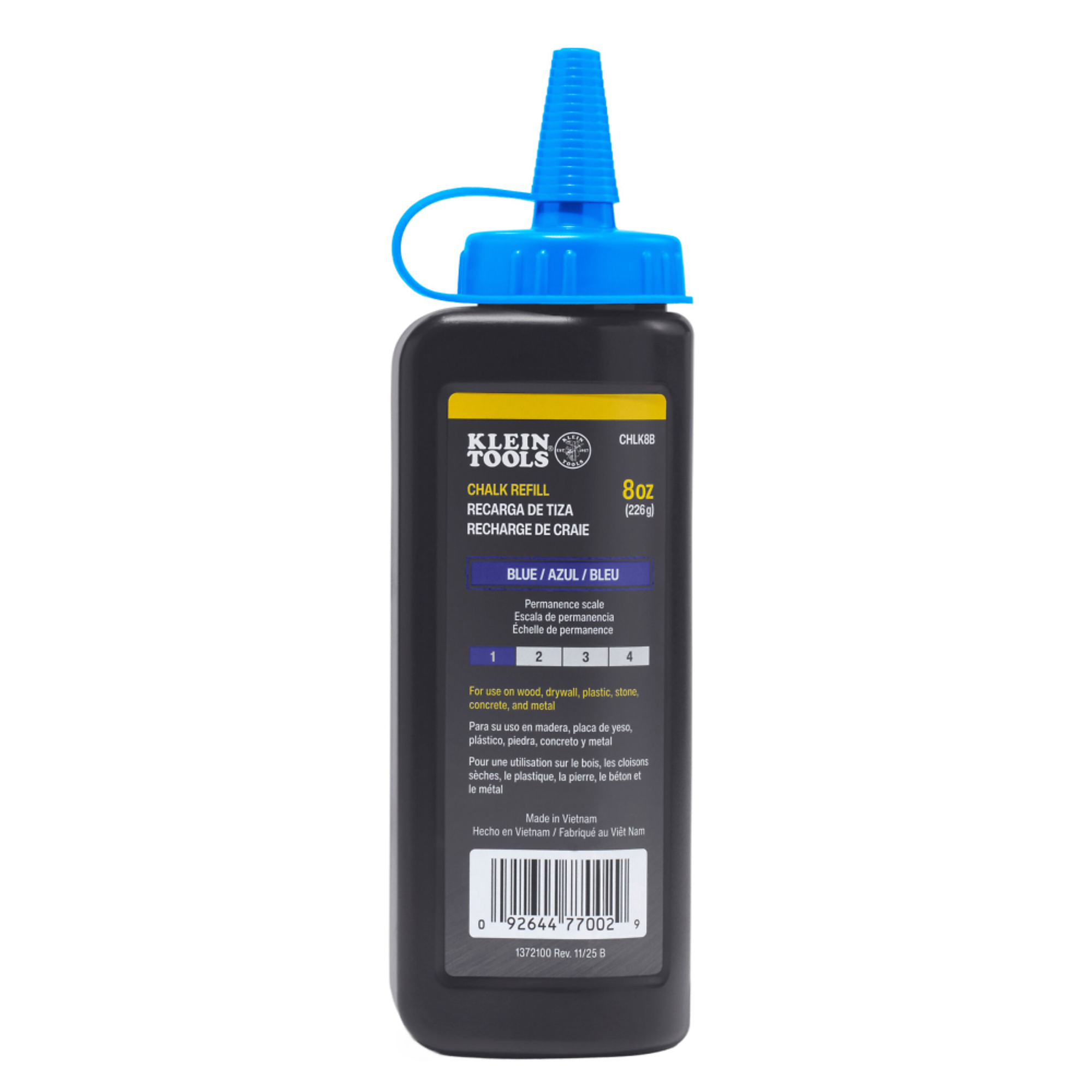 Chalk Refill, Blue, 8-Ounce, Klein Tools Model# CHLK8B